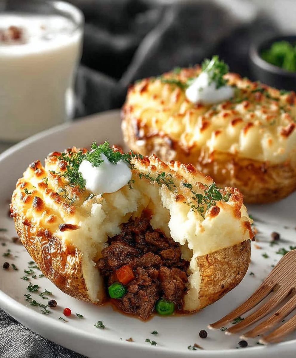 Shepherds Pie Potato Skins