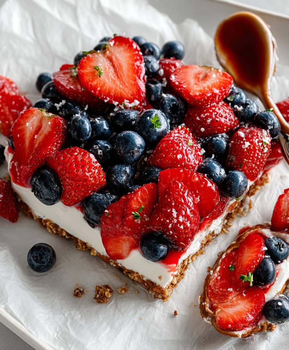 Pretzel Salad Patriotic Dessert